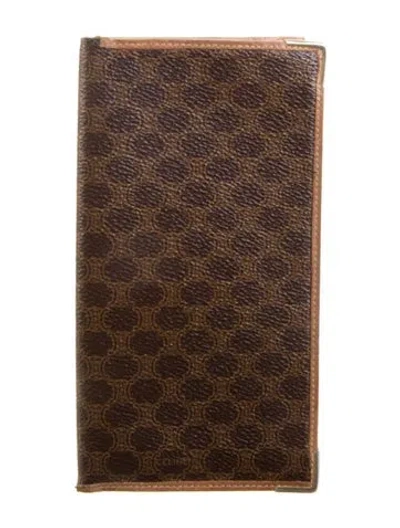 Pre-owned Celine Vintage Leather Wallet In Brown