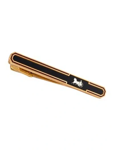 Pre-owned Celine Vintage Logo Tie Clip In Burgundy