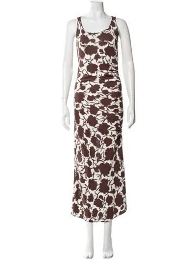 Pre-owned Celine Vintage Long Dress In Brown