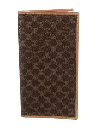 Pre-owned Celine Vintage Macadam Bifold Wallet In Brown