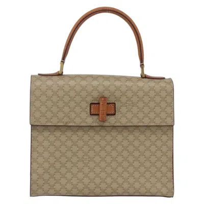 Pre-owned Celine Vintage Macadam Canvas Beige Canvas Backpack Bag ()