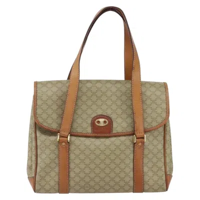 Pre-owned Celine Vintage Macadam Canvas Beige Canvas Backpack Bag ()