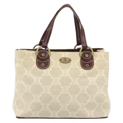 Pre-owned Celine Vintage Macadam Canvas Beige Canvas Backpack Bag ()