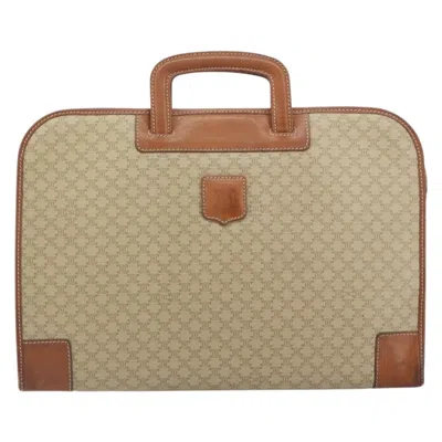Pre-owned Celine Vintage Macadam Canvas Beige Canvas Backpack Bag ()