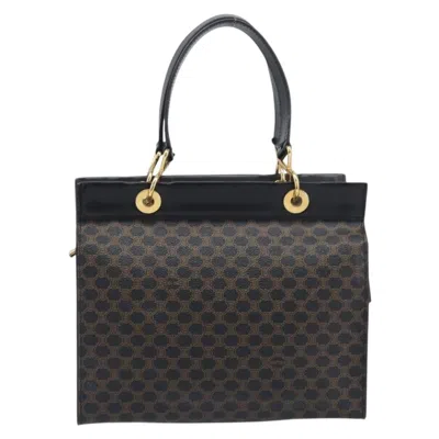 Pre-owned Celine Vintage Macadam Canvas Black Pvc Tote Bag Bag ()