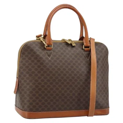 Pre-owned Celine Vintage Macadam Canvas Brown Canvas Backpack Bag ()