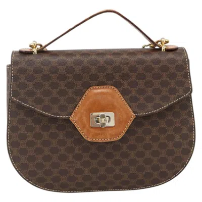 Pre-owned Celine Vintage Macadam Canvas Brown Canvas Backpack Bag ()