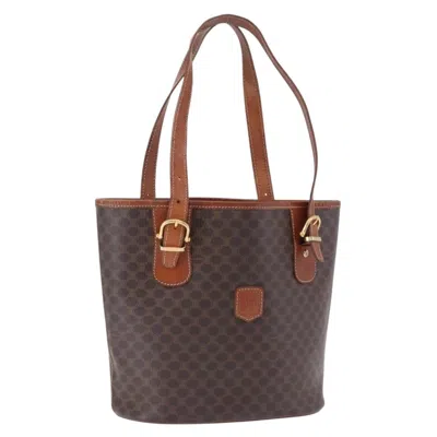 Pre-owned Celine Vintage Macadam Canvas Brown Canvas Backpack Bag ()