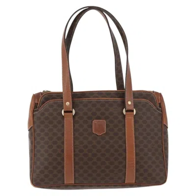 Pre-owned Celine Vintage Macadam Canvas Brown Canvas Backpack Bag ()