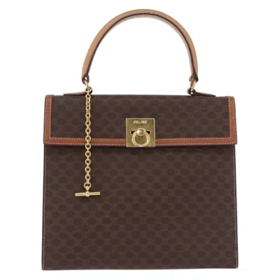 Pre-owned Celine Vintage Macadam Canvas Brown Canvas Backpack Bag ()