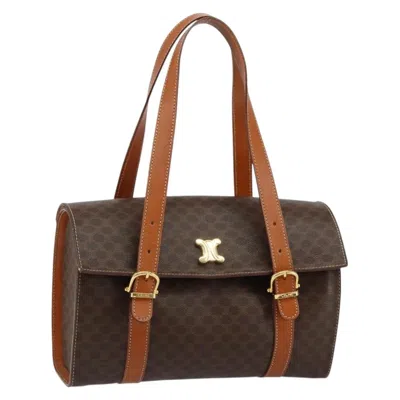 Pre-owned Celine Vintage Macadam Canvas Brown Canvas Backpack Bag ()