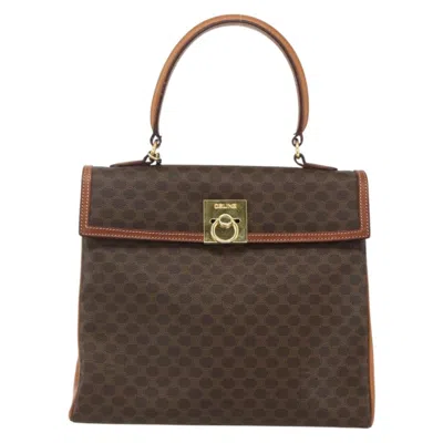 Pre-owned Celine Vintage Macadam Canvas Brown Canvas Backpack Bag ()