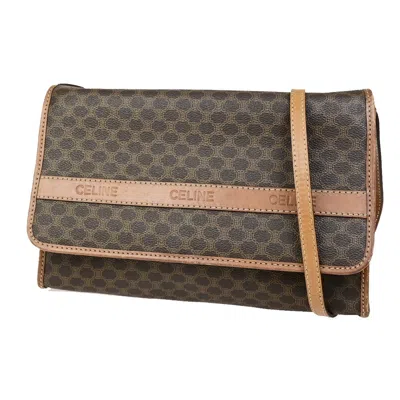 Pre-owned Celine Vintage Macadam Canvas Brown Canvas Backpack Bag ()