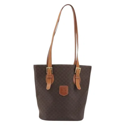 Pre-owned Celine Vintage Macadam Canvas Brown Canvas Tote Bag Bag ()