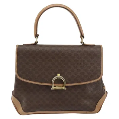 Pre-owned Celine Vintage Macadam Canvas Brown Pvc Backpack Bag ()