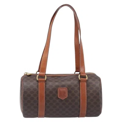 Pre-owned Celine Vintage Macadam Canvas Brown Pvc Backpack Bag ()