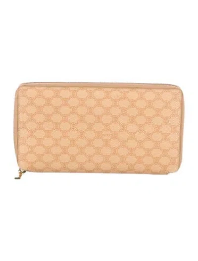 Pre-owned Celine Vintage Macadam Continental Wallet In Neutrals