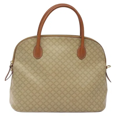 Pre-owned Celine Vintage Macadam Handbag Canvas Beige Canvas Bag () In Sand