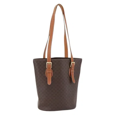 Pre-owned Celine Vintage Macadam Shopper Coated Canvas Brown Canvas Tote Bag Bag ()