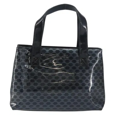Pre-owned Celine Vintage Macadam Shopper Tote Venyl Black Plastic Tote Bag Bag ()
