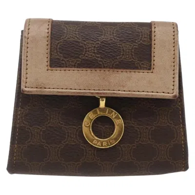 Pre-owned Celine Vintage Macadam Shoulder Bag Canvas And Leather Brown Canvas Shoulder Bag Bag ()