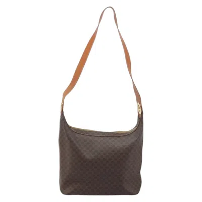 Pre-owned Celine Vintage Macadam Shoulder Bag Canvas And Leather Brown Canvas Shoulder Bag Bag ()