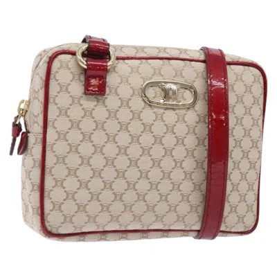 Pre-owned Celine Vintage Macadam Shoulder Bag Canvas Beige Canvas Shoulder Bag Bag () In Sand