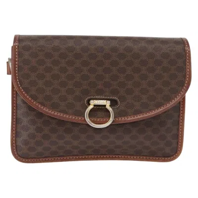 Pre-owned Celine Vintage Macadam Shoulder Bag Canvas Brown Canvas Shoulder Bag Bag ()