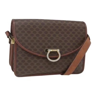 Pre-owned Celine Vintage Macadam Shoulder Bag Canvas Brown Canvas Shoulder Bag Bag ()