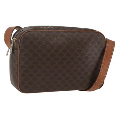 Pre-owned Celine Vintage Macadam Shoulder Bag Canvas Brown Canvas Shoulder Bag Bag ()