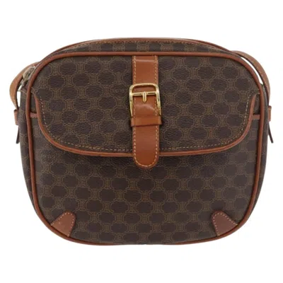 Pre-owned Celine Vintage Macadam Shoulder Bag Canvas Brown Pvc Shoulder Bag Bag ()