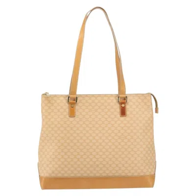 Pre-owned Celine Vintage Macadam Tote Bag Canvas And Leather Beige Canvas Tote Bag Bag () In Sand