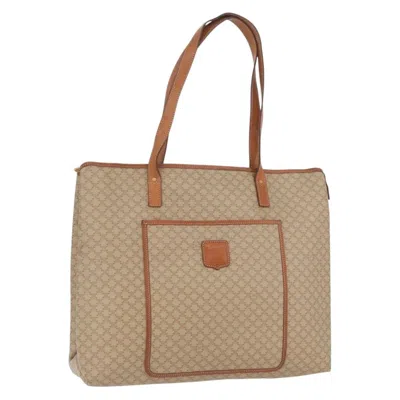 Pre-owned Celine Vintage Macadam Tote Bag Canvas And Leather Beige Canvas Tote Bag Bag () In Sand
