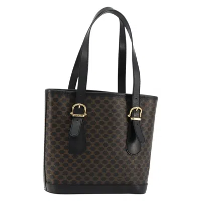 Pre-owned Celine Vintage Macadam Tote Bag Canvas Black Canvas Tote Bag Bag ()