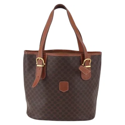 Pre-owned Celine Vintage Macadam Tote Bag Canvas Brown Canvas Tote Bag Bag ()