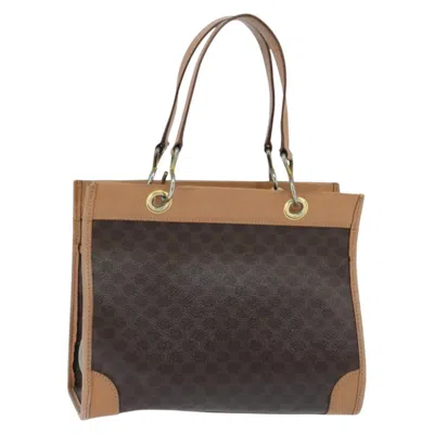 Pre-owned Celine Vintage Macadam Tote Bag Canvas Brown Canvas Tote Bag Bag ()