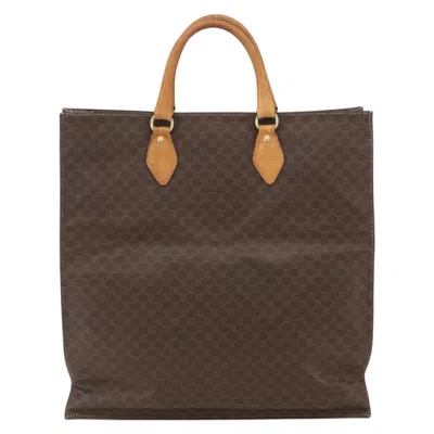 Pre-owned Celine Vintage Macadam Tote Bag Canvas Brown Canvas Tote Bag Bag ()