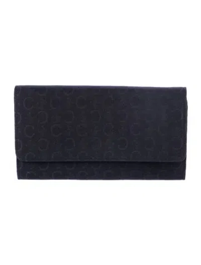 Pre-owned Celine Vintage Macadam Wallet In Black
