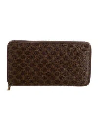 Pre-owned Celine Vintage Macadam Wallet In Brown