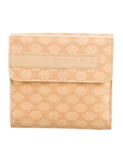 Pre-owned Celine Vintage Macadam Wallet In Neutral