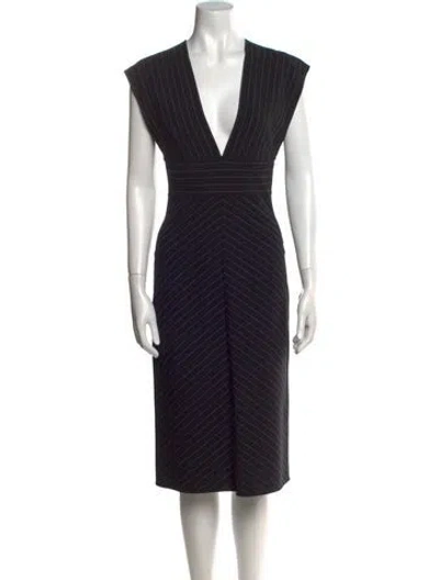 Pre-owned Celine Vintage Midi Length Dress In Black