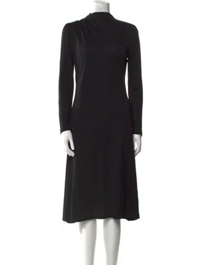 Pre-owned Celine Vintage Midi Length Dress In Black
