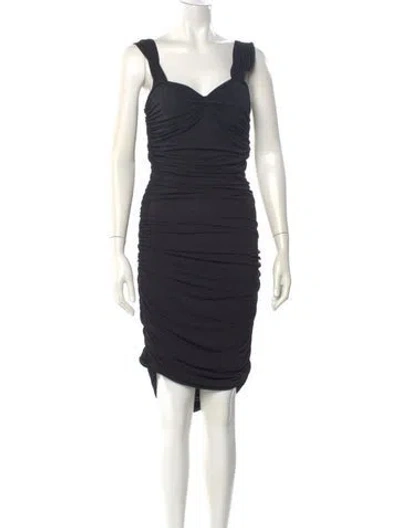 Pre-owned Celine Vintage Midi Length Dress In Black