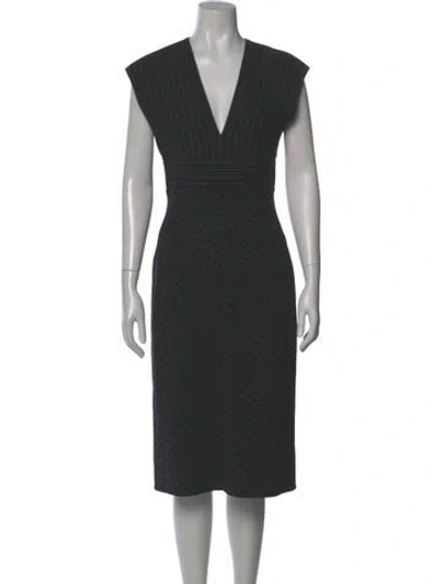 Pre-owned Celine Vintage Midi Length Dress In Black