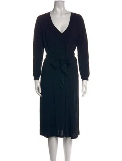 Pre-owned Celine Vintage Midi Length Dress In Black