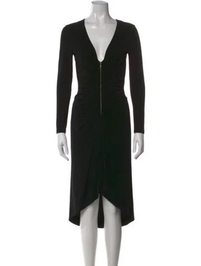 Pre-owned Celine Vintage Midi Length Dress In Black