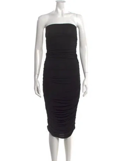 Pre-owned Celine Vintage Midi Length Dress In Black