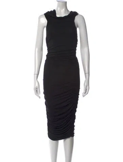Pre-owned Celine Vintage Midi Length Dress In Black