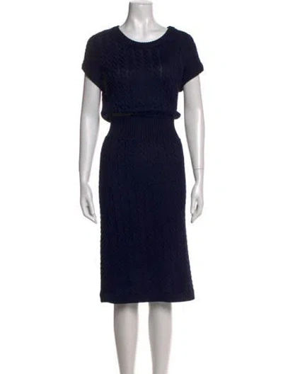 Pre-owned Celine Vintage Midi Length Dress In Blue