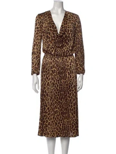 Pre-owned Celine Vintage Midi Length Dress In Neutrals